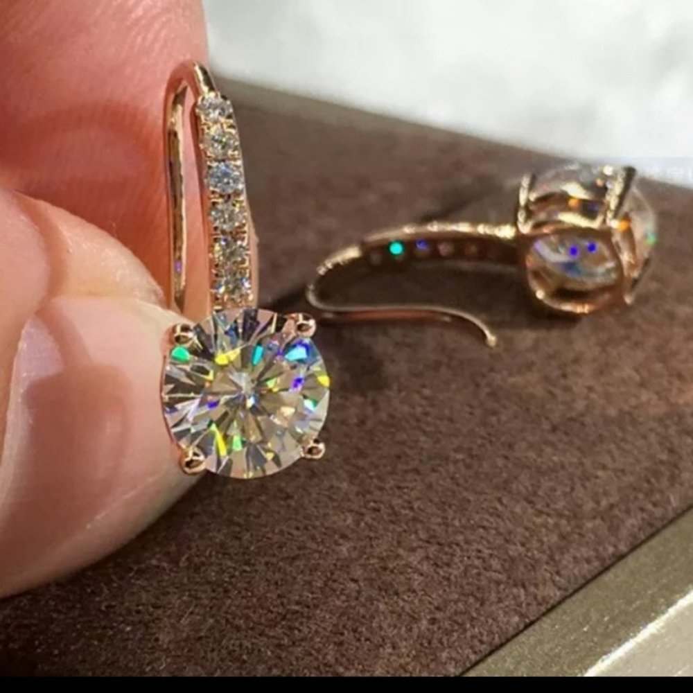 **NWOT sterling silver drop earrings - Picture 4 of 4